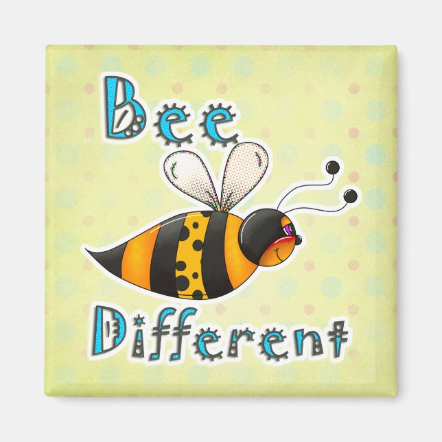 Íman Abeja Bumble Manchada Diferente (Frente)