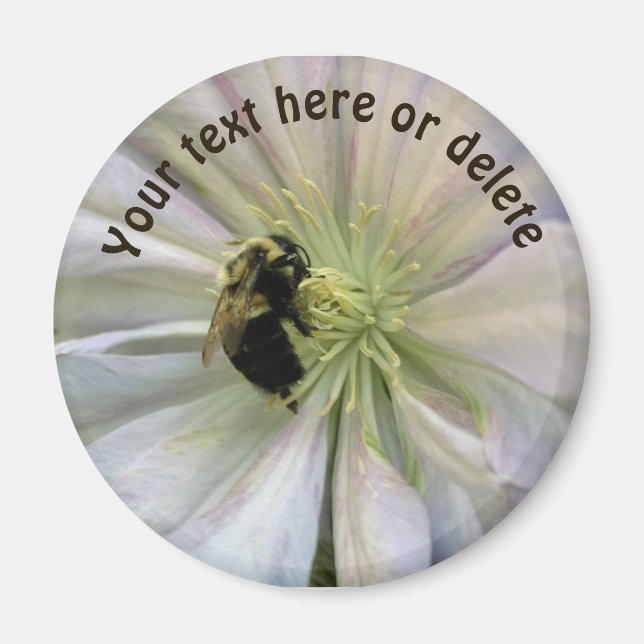 Íman Abeja no Personalizado da Flor de Clematite (Frente)