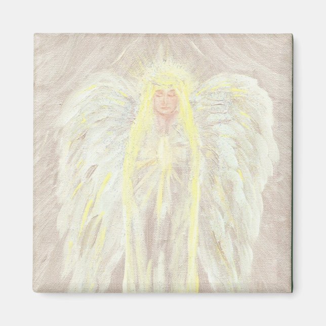 Íman Abençoado Anjo da Luz Ouro (Frente)