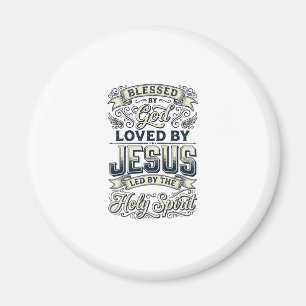 Íman Abencoado Por Deus Jesus Espírito Santo Camisa Vin