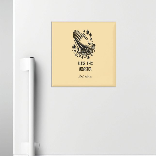 Íman Abençoe Esta Cozinha Personalizada Engraçada De De (Criador carregado)