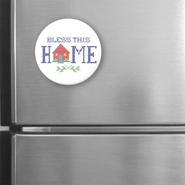 Íman Abençoe Este Magneto Doméstico (Add a touch of warmth to your fridge or any magnetic surface with our "Bless This Home" magnet.)