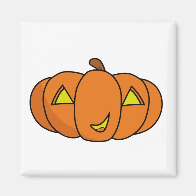 Íman Abóbora-de-Halloween Bonita (Frente)