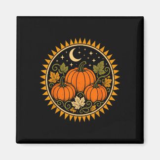 Íman Abóbora de Halloween cottagecore retrô vintage