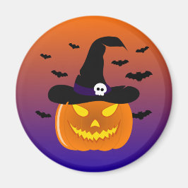 Íman Abóbora de Halloween Jack o' Lanterna Chapéu de Br