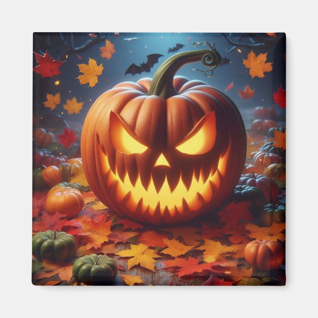 Íman abóbora/Halloween/morcego assustador (Frente)