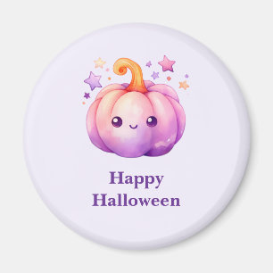 Íman Abóbora Pastel Fofa com Estrelas Halloween