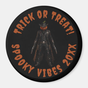 Íman Abóbora sinistra Xerife Cowboy Jack-o'-Lantern Gr