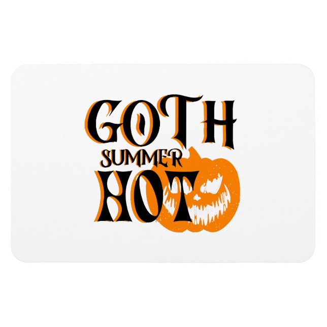 Íman Abóbora Sorridente de Terror do Verão Gótico Quent (Horizontal)