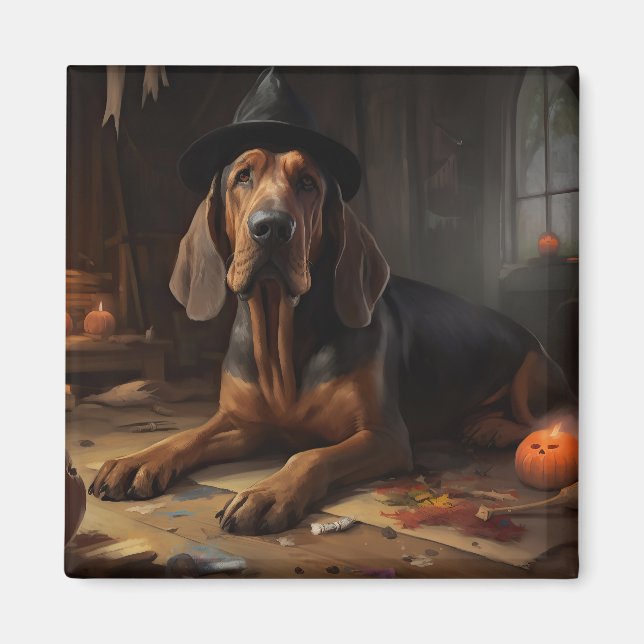 Íman Abóboras Cão de Caça do Halloween Assustador (Frente)