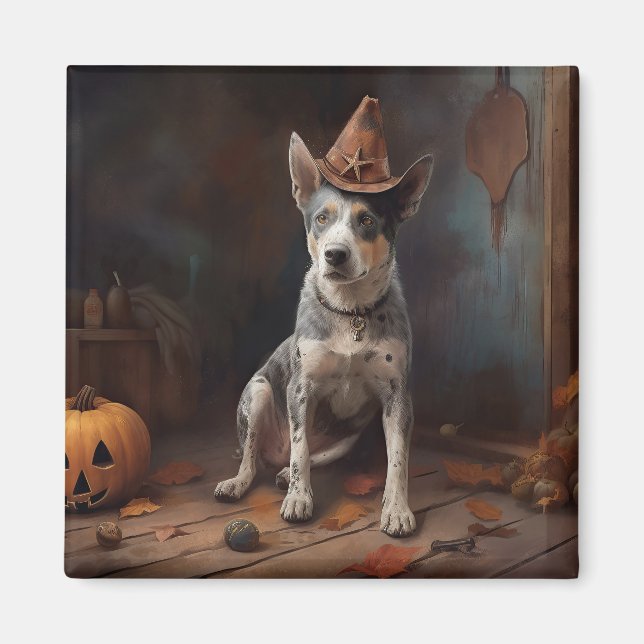 Íman Abóboras de Gado Australianas de Halloween Assusta (Frente)