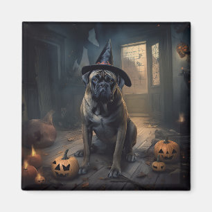 Íman Abóboras de Halloween Assustadoras Bullmastiff
