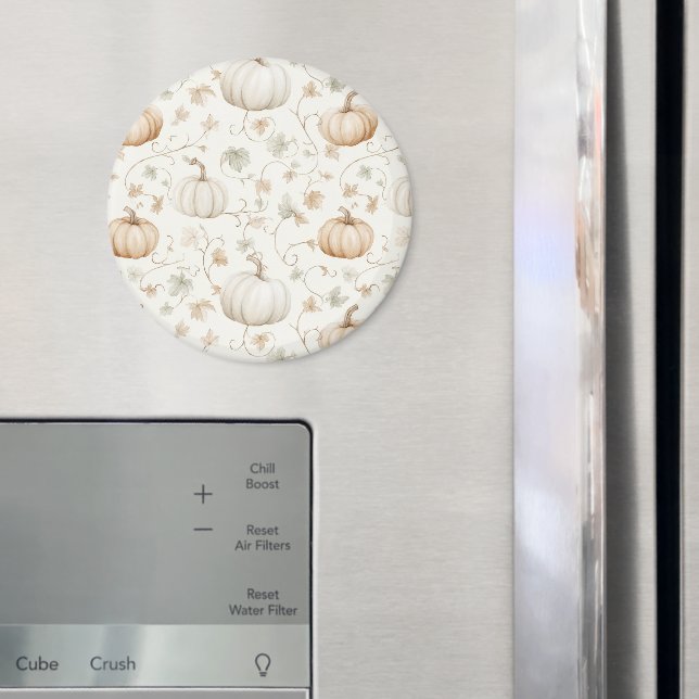 Íman Abóboras Laranja Brancas Folhas (In Situ (Fridge))