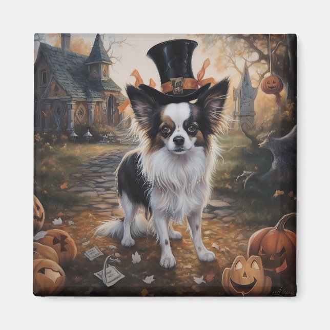 Íman Abóboras Papillon Halloween Assustadoras (Frente)