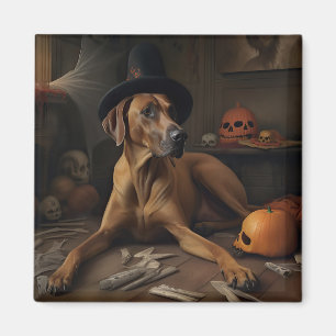 Íman Abóboras Ridgeback da Rodésia Halloween Assustador