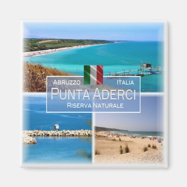 Íman ABR005 PUNTA ADERCI, Abruzzo, Itália, frigorífico (Frente)