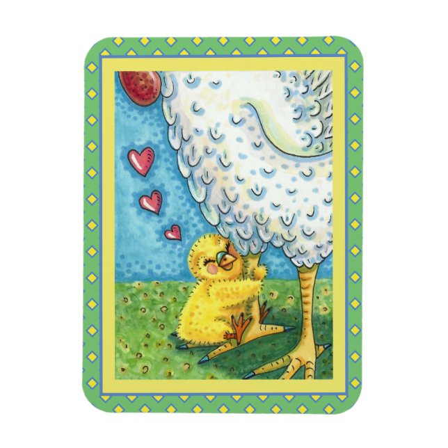 ÍMAN  ABRA A SUA MÃE, PINTINHO DE BEBÊ BONITO AMA A MÃE  (Vertical)