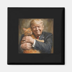 Íman Abraçando Um Gato Laranja 2024