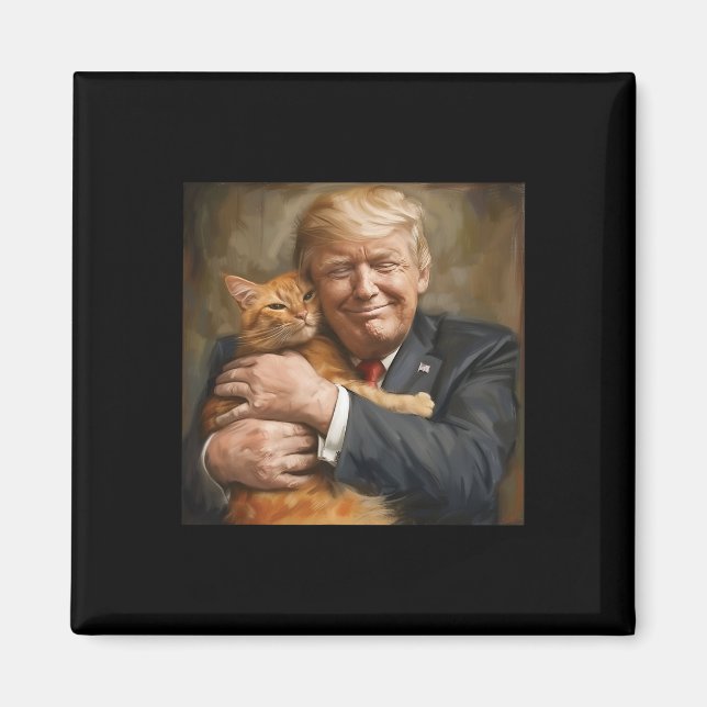 Íman Abraçando Um Gato Laranja 2024 (Frente)
