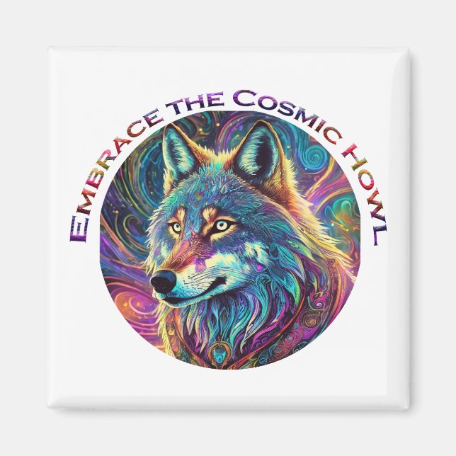 Íman Abrace o Lobo de Howl Cósmico (Frente)