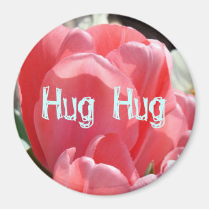 Íman Abraço Abraço ímãs presentes Tulipa Rosa Primavera