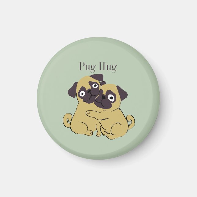Íman Abraço de pug  (Frente)