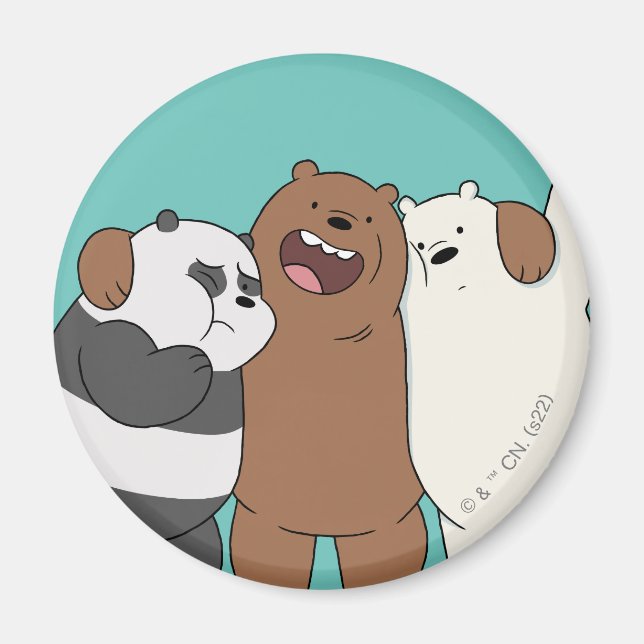 Íman Abraço do Grupo Bare Bears (Frente)