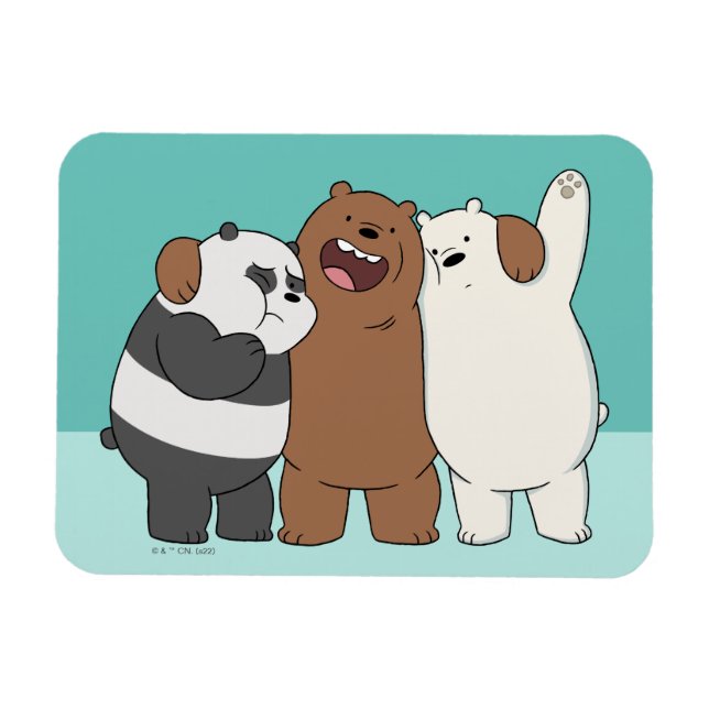 Íman Abraço do Grupo Bare Bears (Horizontal)