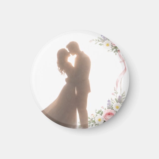 Íman Abraço Dourado ao Pôr do Sol - Romântico (Frente)