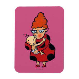 Íman Abraços grandes do olá! do Auntie no vermelho