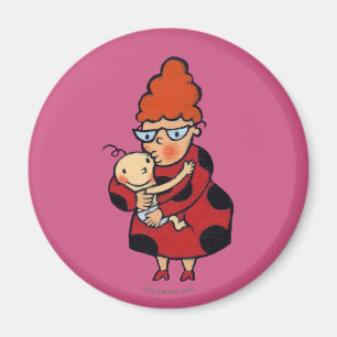 Íman Abraços grandes do olá! do Auntie no vermelho