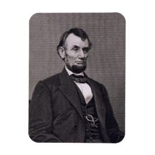 Íman Abraham Lincoln, gravado de uma fotografia vai