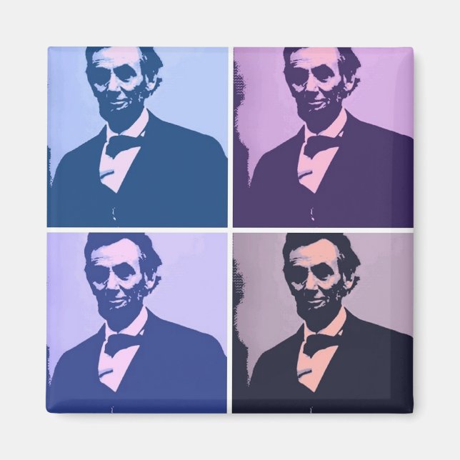 Íman Abraham Lincoln Pop Art (Frente)