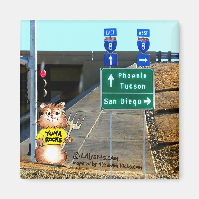 Íman Abrahamster no Yuma Forking Thoughts Magnet (Frente)