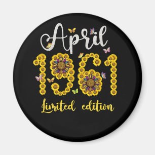 Íman Abril de 1961 61 anos Girassol 61º aniversário