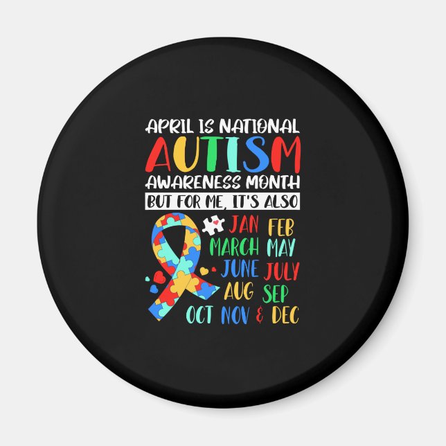 Íman Abril é Mês de Consciência do Autismo Nacional (Frente)