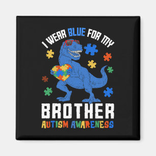 Íman Abril Eu Visto Azul Para O Irmão Dinossauro Autism