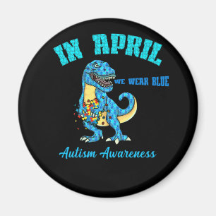 Íman Abril Vestimos Azul Autismo Sensibilização Mês Din