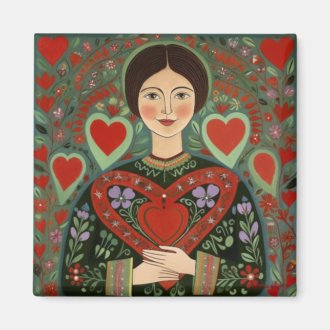 Íman Abrir pessoas com coração (Frente)