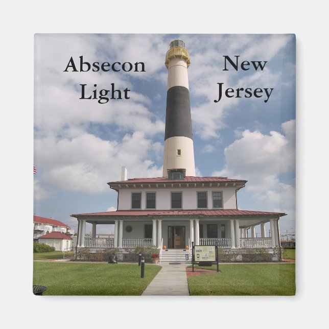Íman Absecon Light, Nova Jersey Magnet (Frente)