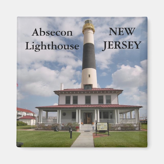 Íman Absecon Lighthouse, Nova Jersey Magnet (Frente)
