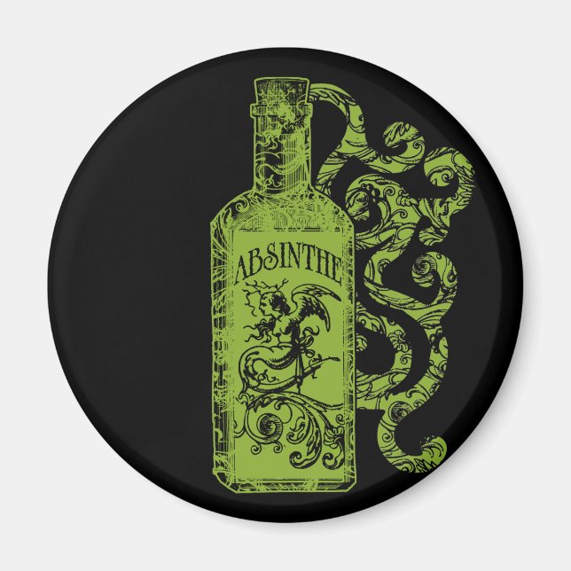Íman Absinthe Bottle Swirls (Frente)