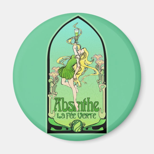 Íman Absinto Art Nouveau (Frente)