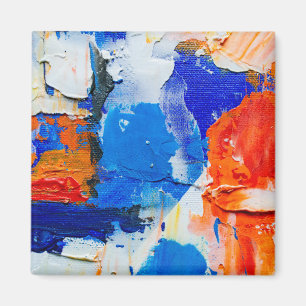 Íman Abster de Abstrato de pintura de Abstrato azul e l