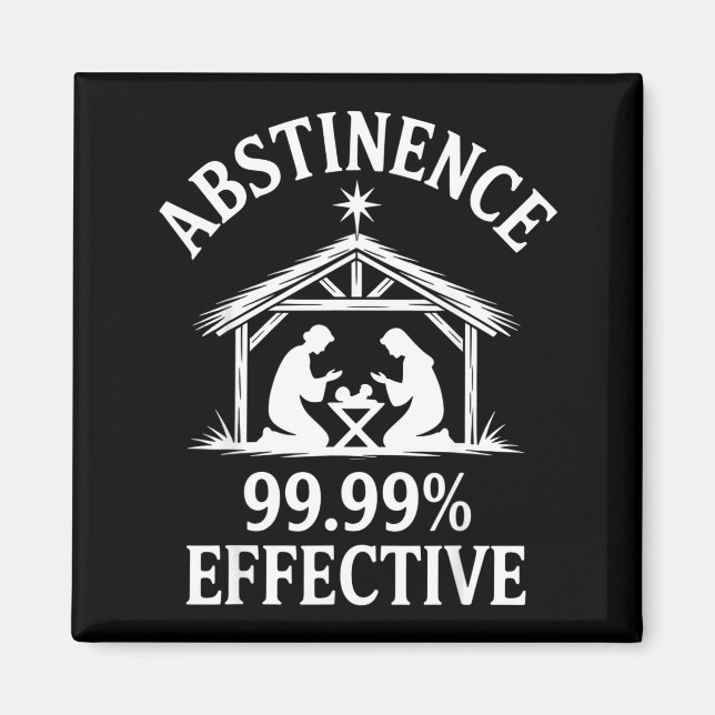 Íman Abstinence 99.99% Effective Fun Holiday Humor  (Frente)
