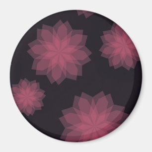 Íman Abstração de flores rosa, legal, moderna e moder