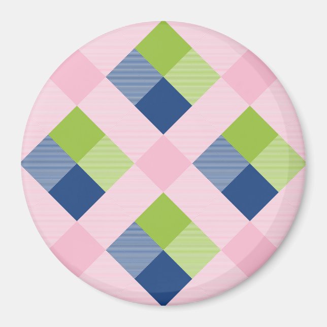 Íman Abstração Geométrica Quadrada 18 (Frente)