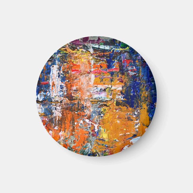 Íman Abstração vívida - Caos de Tintas de Óleo no Pa do (Frente)