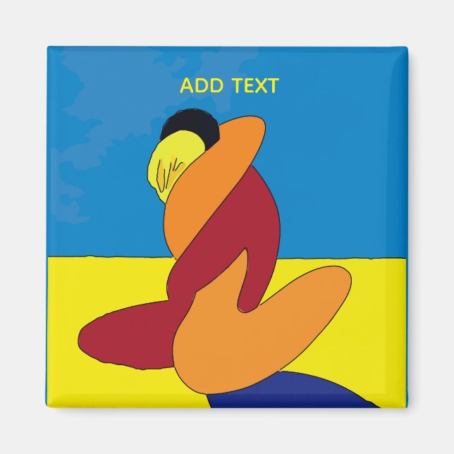 Íman Abstract Couple On Beach (Frente)