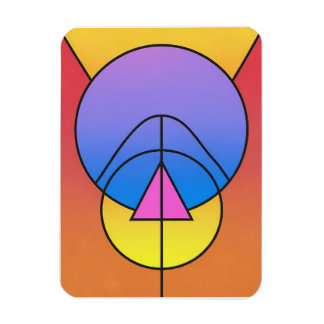 Íman Abstract Geometric Circles Line Colorful Poster